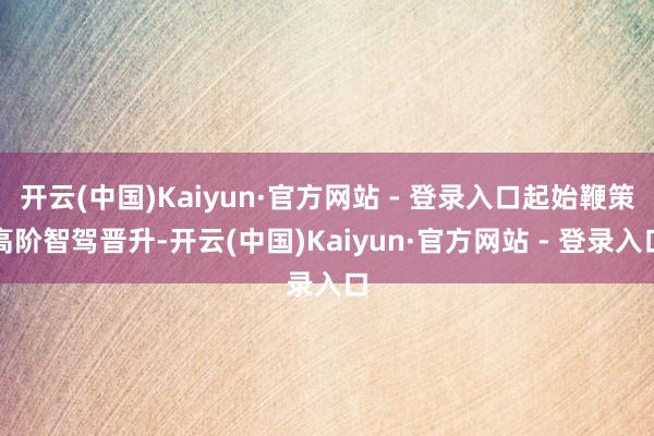 开云(中国)Kaiyun·官方网站 - 登录入口起始鞭策高阶智驾晋升-开云(中国)Kaiyun·官方网站 - 登录入口