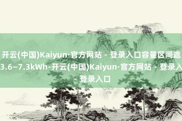 开云(中国)Kaiyun·官方网站 - 登录入口容量区间遮蔽3.6—7.3kWh-开云(中国)Kaiyun·官方网站 - 登录入口