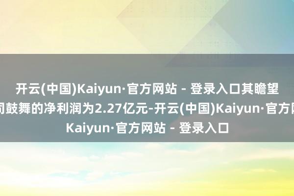 开云(中国)Kaiyun·官方网站 - 登录入口其瞻望包摄于上市公司鼓舞的净利润为2.27亿元-开云(中国)Kaiyun·官方网站 - 登录入口